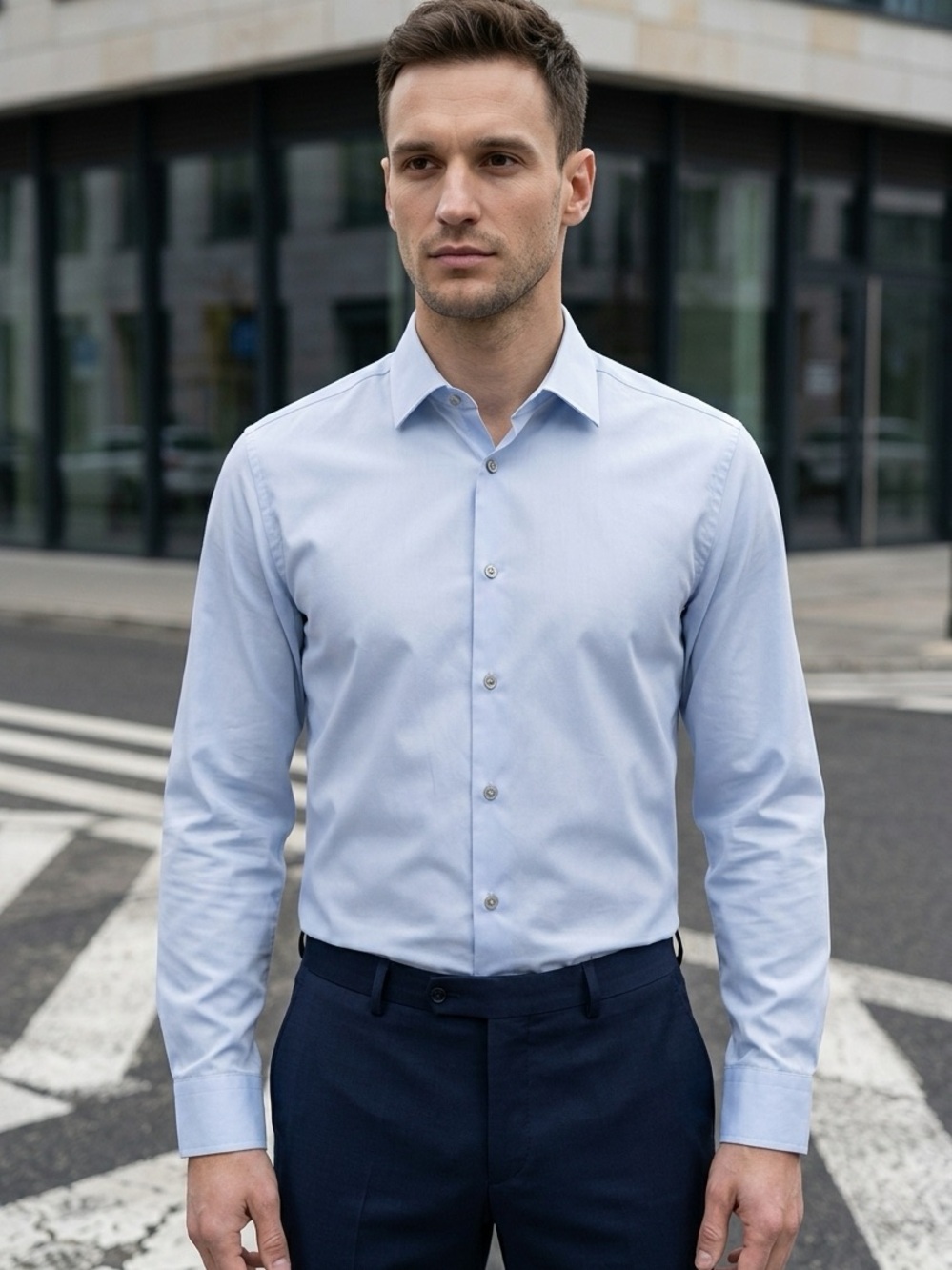 Calvin Klein Regular Fit Non Iron Dress Shirt Size 17 34/35